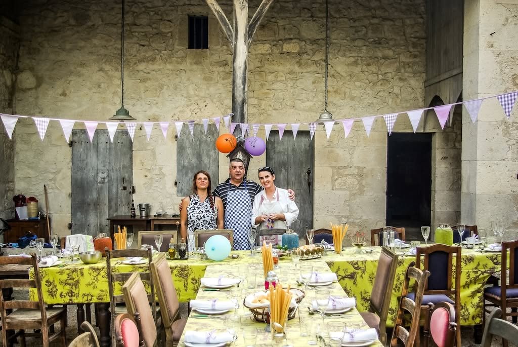 A celebration dinner in the barn