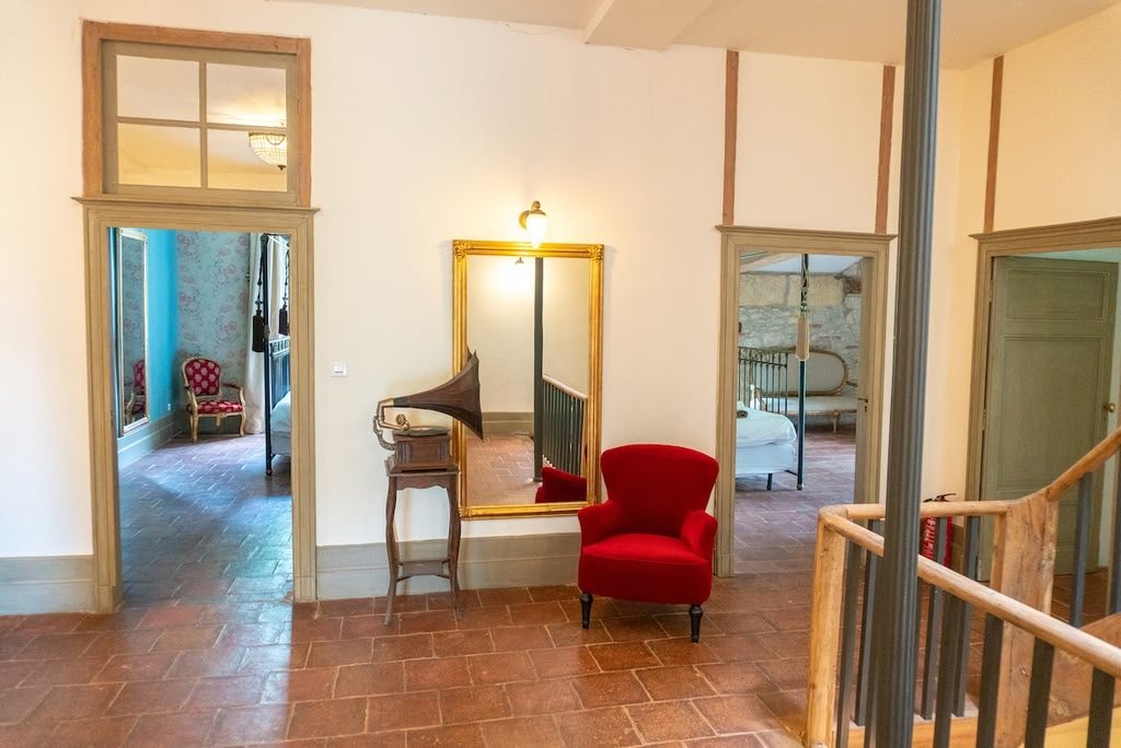 The first-floor landing